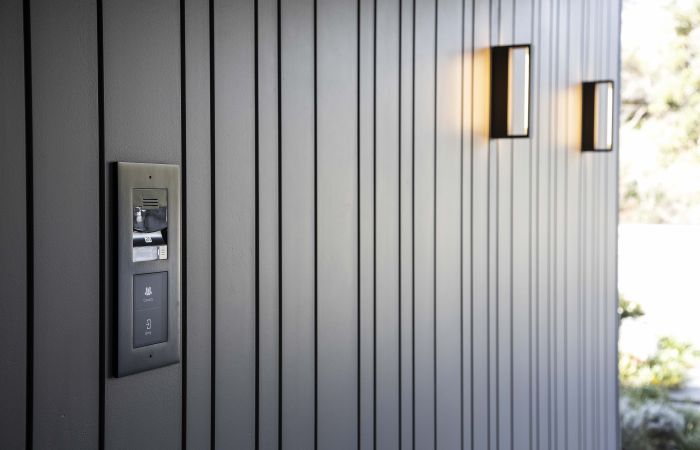 access control panel outside of building